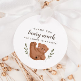 Unge Bear Tack Beary Mch Boy Birthday Gåvor Etiketter