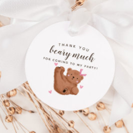 Unge Bear Tack Beary Mch Girl Birthday Gåvor Etiketter