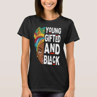 Unge ed Och Svart Afro Svarta Historien Månad Mela T Shirt