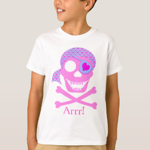 Unge för rosapiratskalle skjortor tee shirt