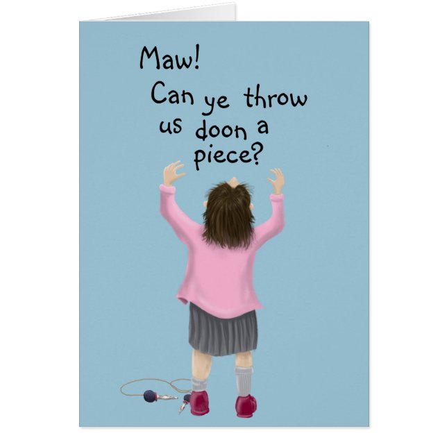 Unge för skotskt för ` biet jeely' hälsningskort (Framsidan)