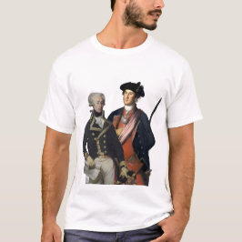 Unge George Washington och Lafayette T Shirt