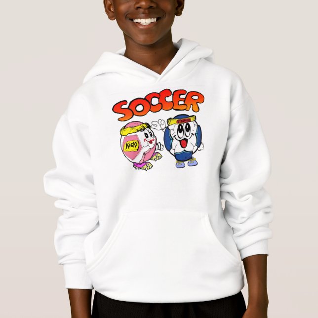 Unge Hanes ComfortBlend® Hoodie, vit T-shirt (Framsida)