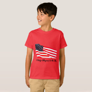 Unge Hanes för flagga för löftetrohet T-tröja Tröja