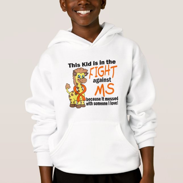 Unge i slagsmål mot åtskillig Sclerosis för ms Tee Shirt (Framsida)