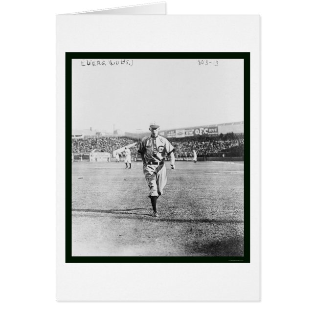 Unge Johnny Evers Baseball 1909 Hälsningskort (Framsidan)