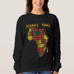 Unge King Afrikansk Stolthet Kente Afrika Kultur T Shirt