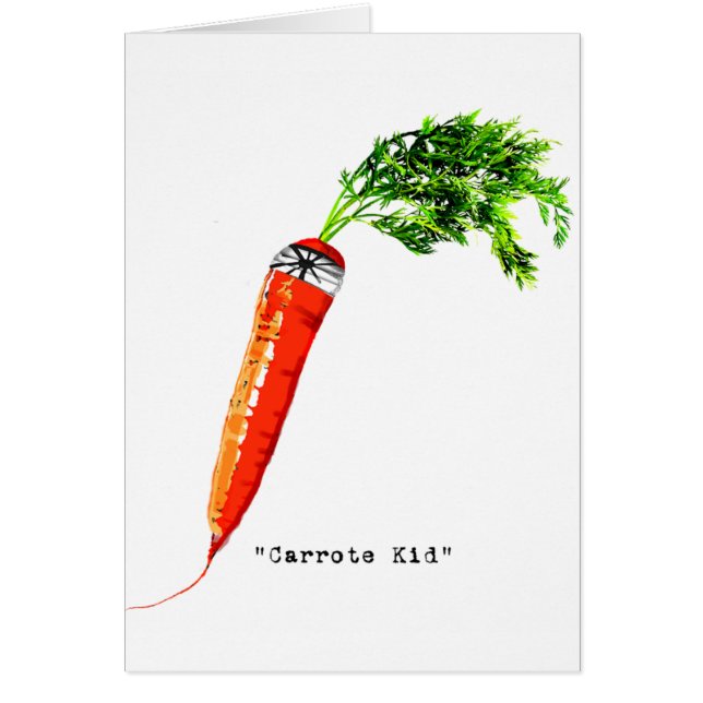 unge-ljus carrote hälsningskort (Framsidan)
