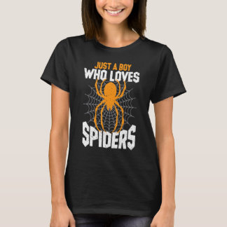 Unge man Spindel ägare Bara en pojke som älskar sp T Shirt
