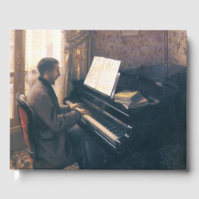 Unge man vid pianot Caillebotte Gästböcker (Framsida)