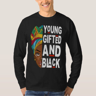 Unge och svart Afro Svarta historiemånaden Melani T Shirt