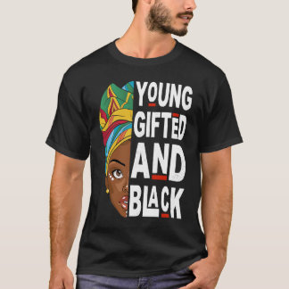 Unge och svart Afro Svarta historikens månad Melan T Shirt