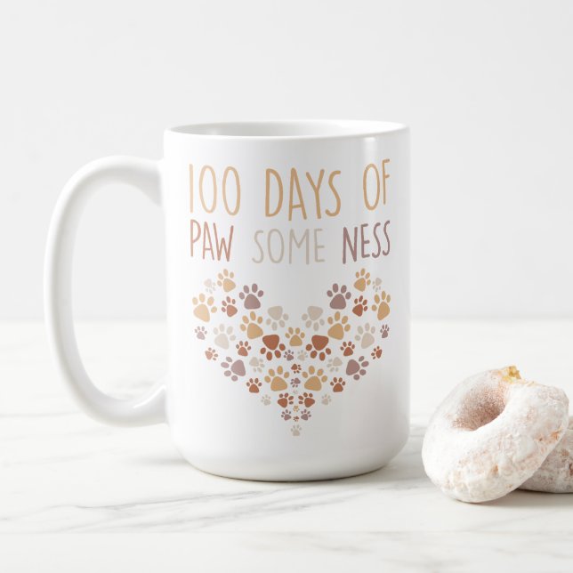 Ungefär 100 dagar i Tass ungefär 100 dagar i skola Kaffemugg (Med munk)