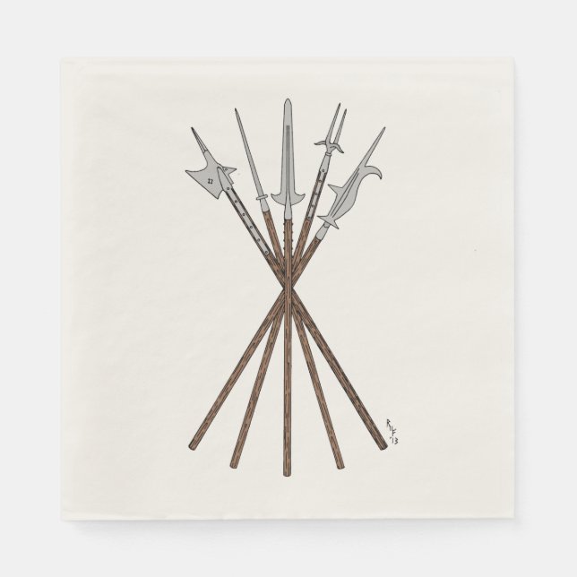 Ungefär 1600-talets utspel pappersservett (Framsidan)