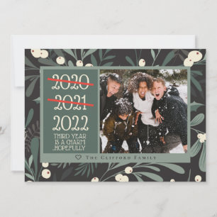 Ungefär 2021 2022 Cirka 3 julfotkort Julkort