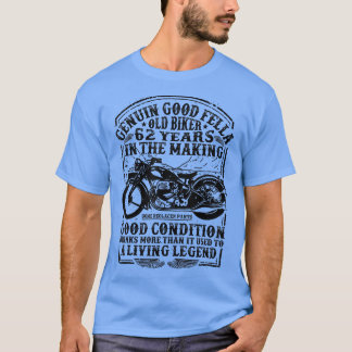 Ungefär 62 år gammal Biker Retro Stil Classic Moto T Shirt