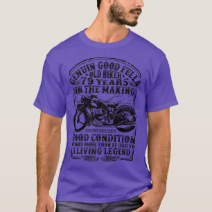 Ungefär 77 år gammal Biker Retro Stil Classic Moto T Shirt