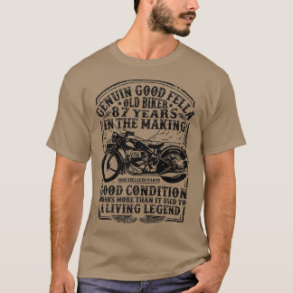 Ungefär 87 år gammal Biker Retro Stil Classic Moto T Shirt