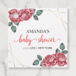 Ungefär babystövel i Modern Elegant Ro Blommigt Gåvor Etiketter