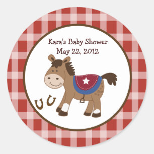 Ungefär "Em Up Birthday Baby Shower-favoritmärke" Runt Klistermärke