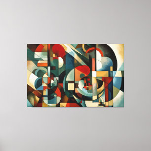 "Ungefär kubism" Stor Wrapped Canvas