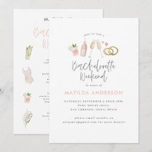 Ungefär rosa champagne chic bachelorette Trä a Meddelande