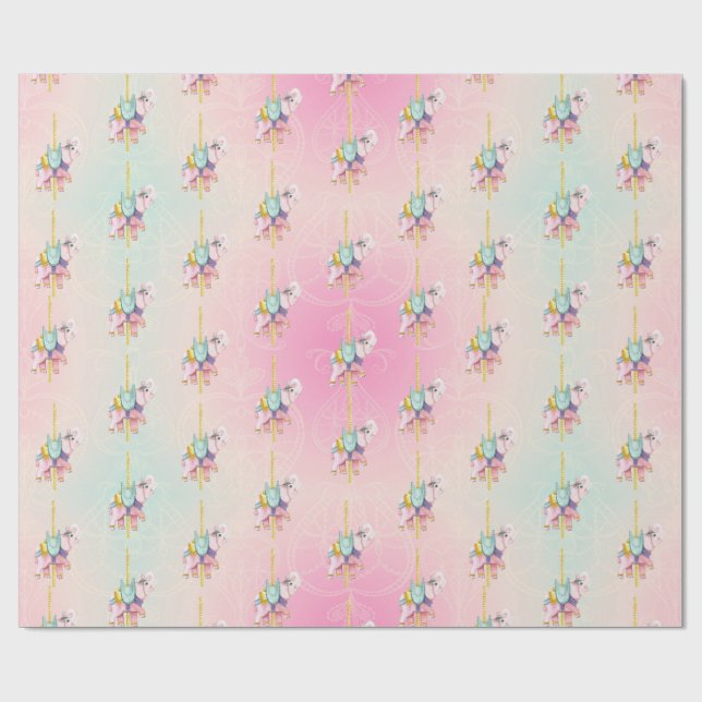 Ungekarusellelefant som slår in papper presentpapper (Platt)