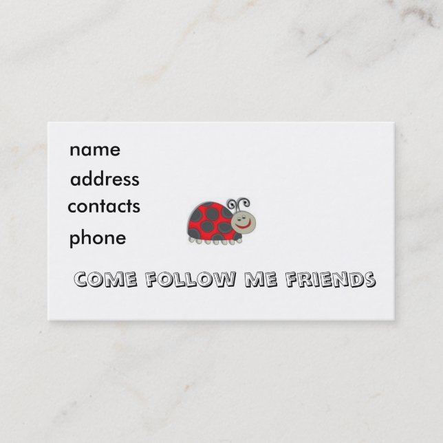 ungekryp profilerar kortet… visitkort (Framsida)