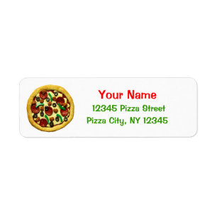 UngePizzafödelsedagsfest Returadress Etikett