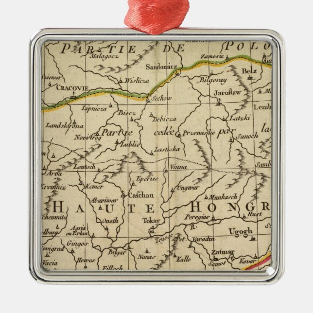 Ungern 3 julgransprydnad metall (Framsidan)