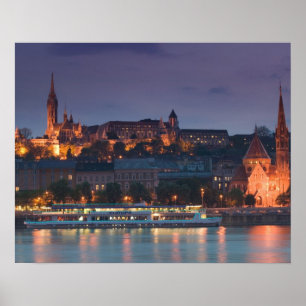 UNGERN, Budapest: Castle Backe, Calvinist Church Poster