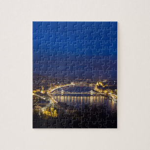 Ungern Budapest natt panorama Pussel