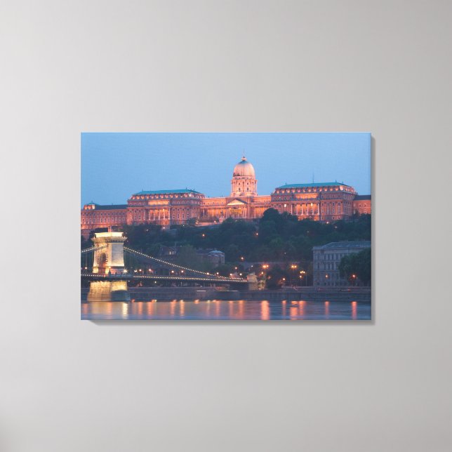 UNGERN, Budapest: Szechenyi (Kedjebro) Bron, Canvastryck (Framsida)
