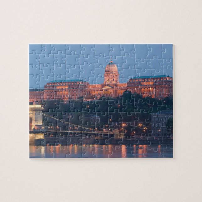 UNGERN, Budapest: Szechenyi (Kedjebro) Bron, Pussel (Horisontell)