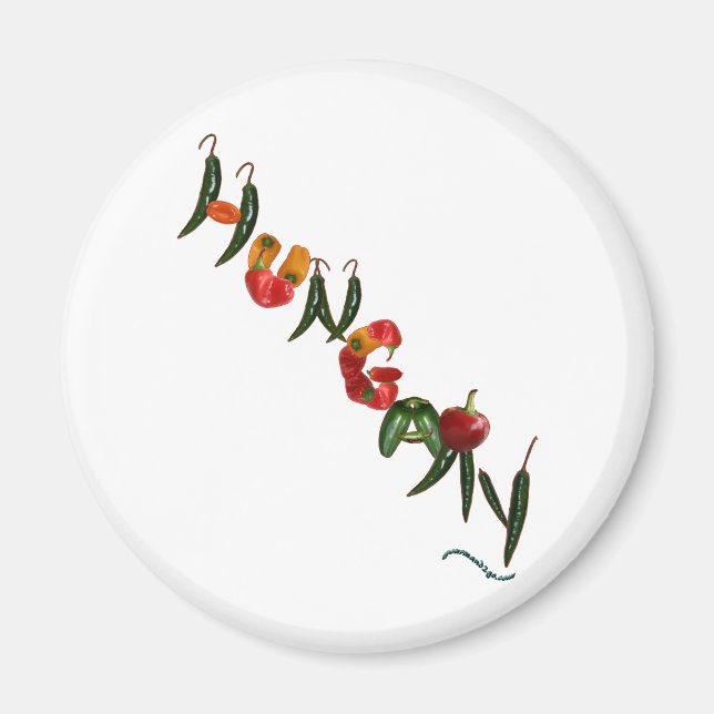 Ungern Chili Peppers Magnet (Framsidan)