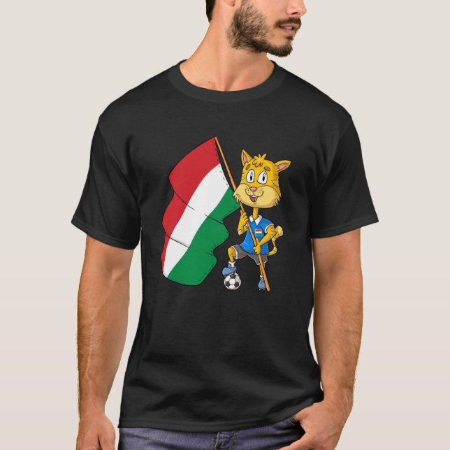 Ungern Fan Ungersk Katt T Shirt (Framsida)