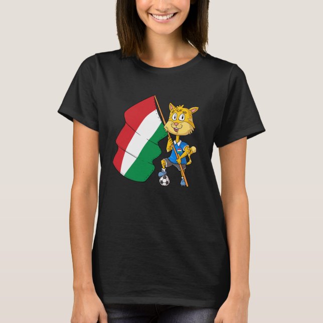 Ungern Fan Ungersk Katt T Shirt (Framsida)