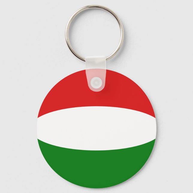 Ungern Fisheye Flagga Keychain Nyckelring (Framsida)