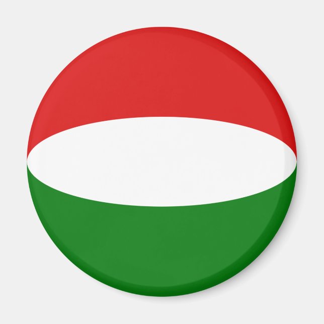 Ungern Fisheye Flagga Magnet (Framsidan)