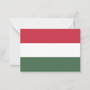 Ungern flagga anteckningskort