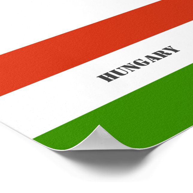 Ungern Flagga,Budapest Poster (Hörn)