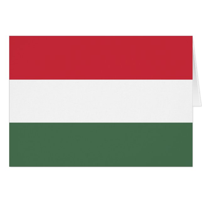 Ungern Flagga Hälsningskort (Framsidan Horizontal)