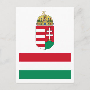 Ungern Flagga HU Vykort