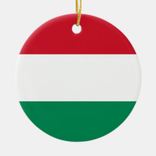 Ungern flagga julgransprydnad keramik