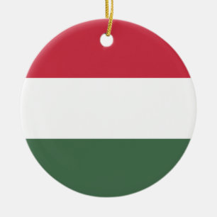 Ungern flagga julgransprydnad keramik