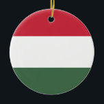 Ungern Flagga Julgransprydnad Keramik<br><div class="desc">Ungern Flagga</div>