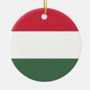 Ungern Flagga Julgransprydnad Keramik