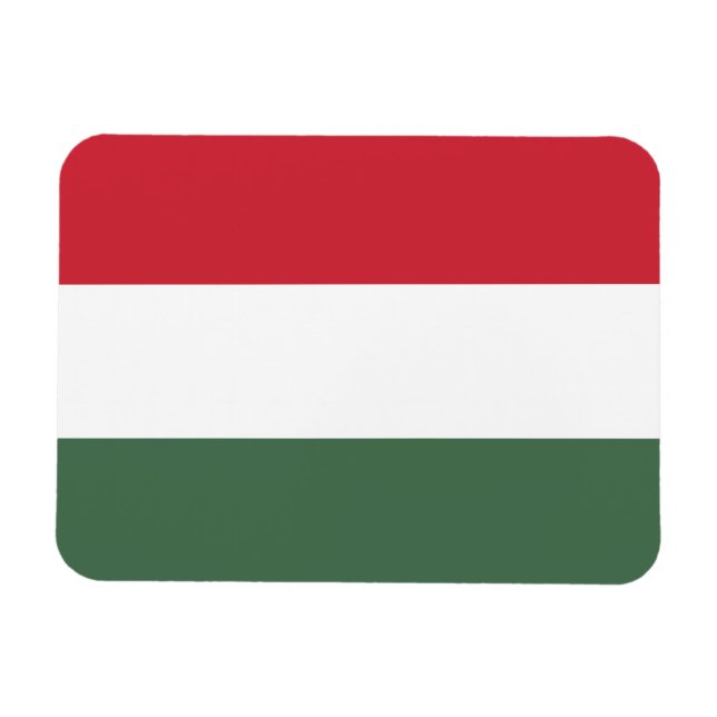 Ungern Flagga Magnet (Horisontell)