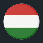 Ungern flagga magnet<br><div class="desc">Ungerns flagga innehåller inte den ungerska jacka av arm,  men arm jackar används ofta under högtidliga tillfälle. #hungary #hungarian #budapest #patriotic</div>