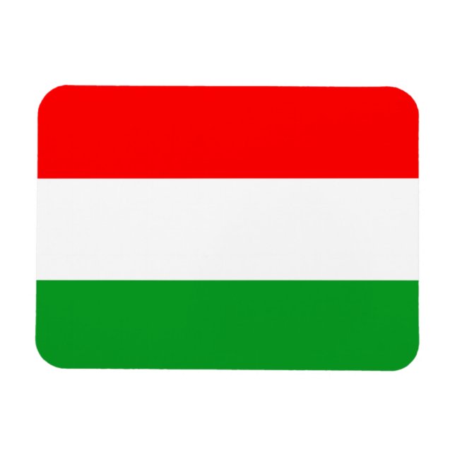 Ungern Flagga Magnet (Horisontell)